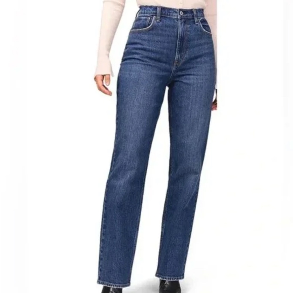 Abercrombie & Fitch Women's Blue Straight Leg Jeans